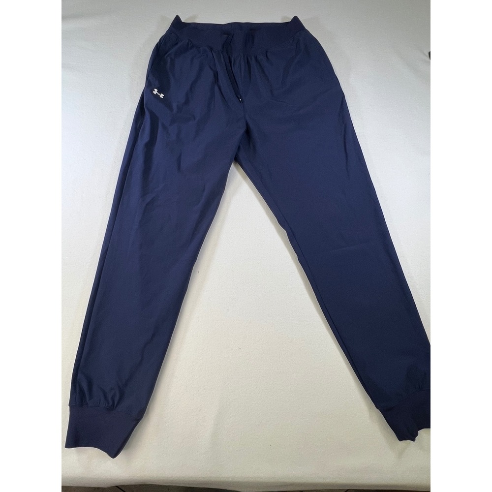 Under Armour Mens Navy Blue Tapered Athletic Jogger Training Pants Size Medium
